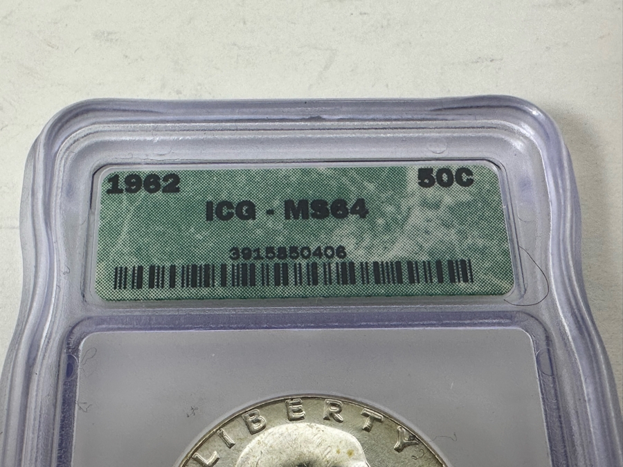 Graded Coin 1962 Franklin Half Dollar ICG MS64 Silver Coin [Photo 4]