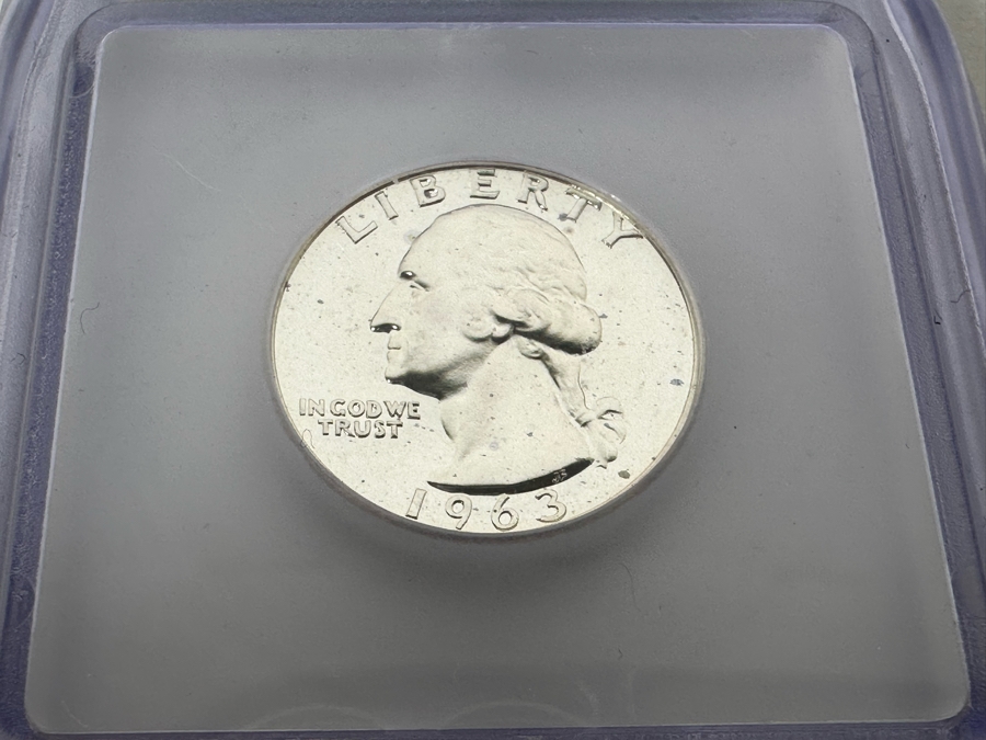 Graded Coin 1963 Silver Quarter ICG PR69 [Photo 2]