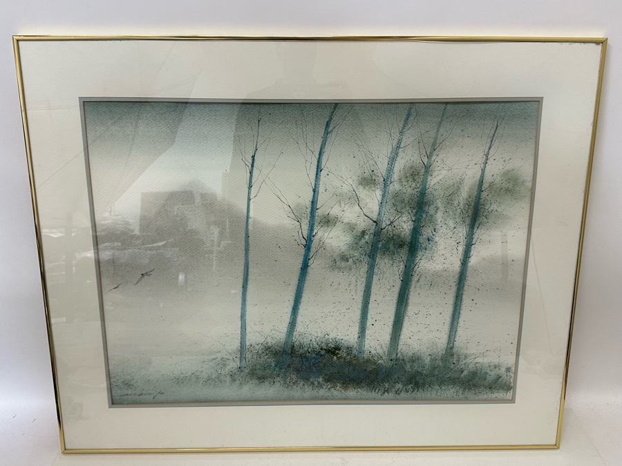 Law Wai Hin (B. 1939, China/Canda) Original Signed Watercolor Painting 29 X 22 Framed 37 X 29 [Photo 2]