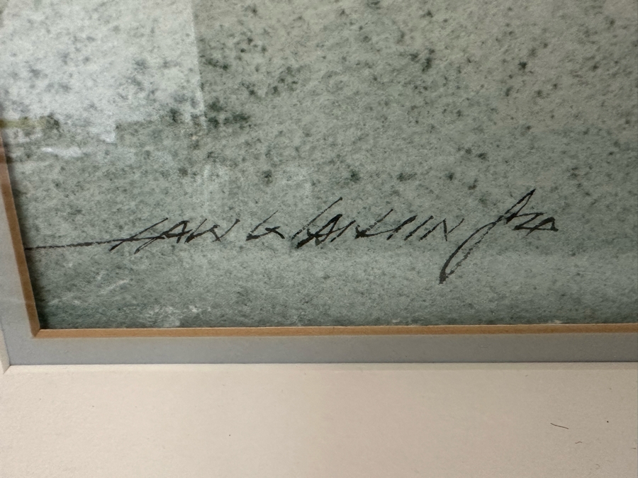 Law Wai Hin (B. 1939, China/Canda) Original Signed Watercolor Painting 29 X 22 Framed 37 X 29 [Photo 5]