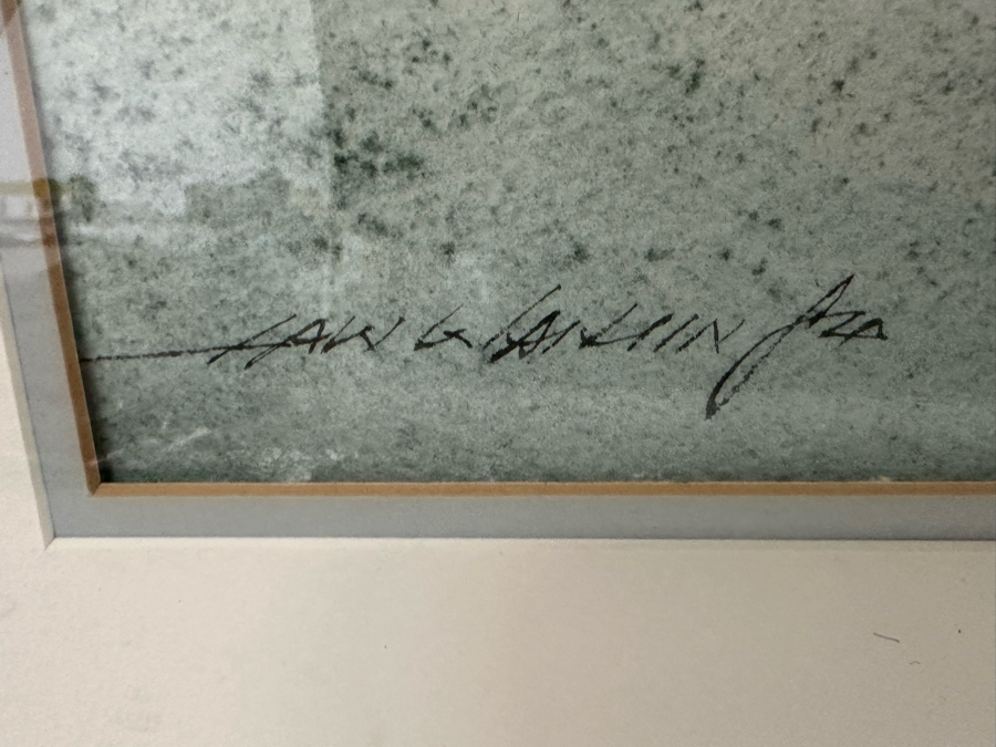 Law Wai Hin (B. 1939, China/Canda) Original Signed Watercolor Painting 29 X 22 Framed 37 X 29 [Photo 4]