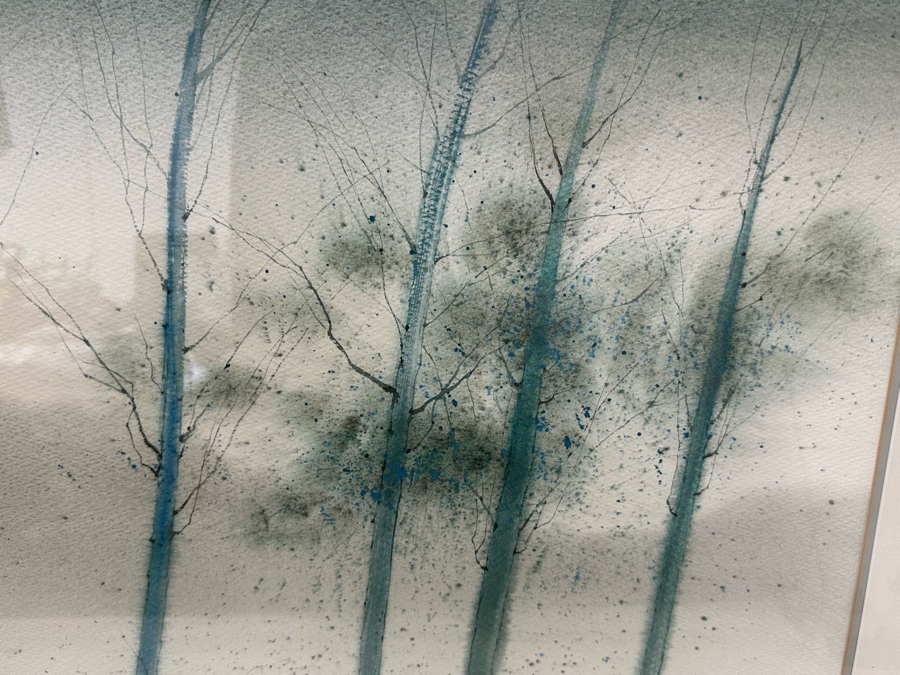 Law Wai Hin (B. 1939, China/Canda) Original Signed Watercolor Painting 29 X 22 Framed 37 X 29 [Photo 7]