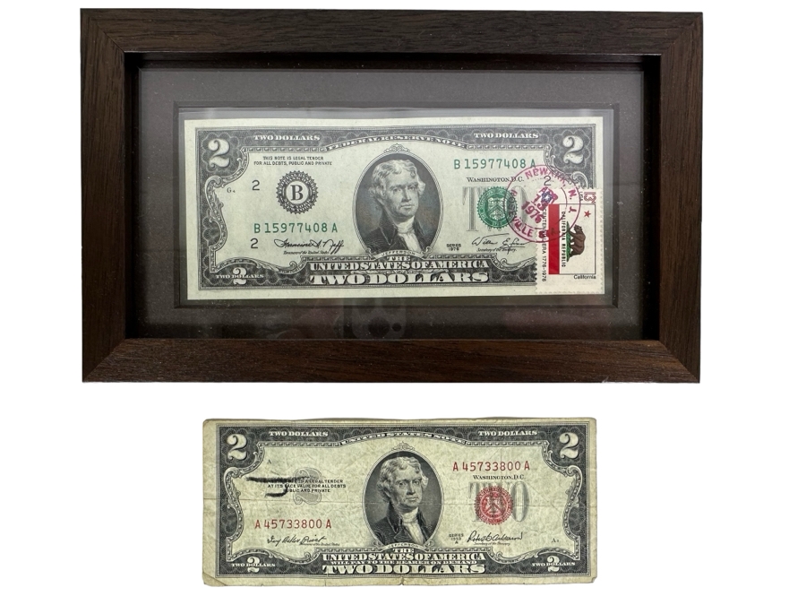 Pair Of Two Dollar Bills 1976 & 1953