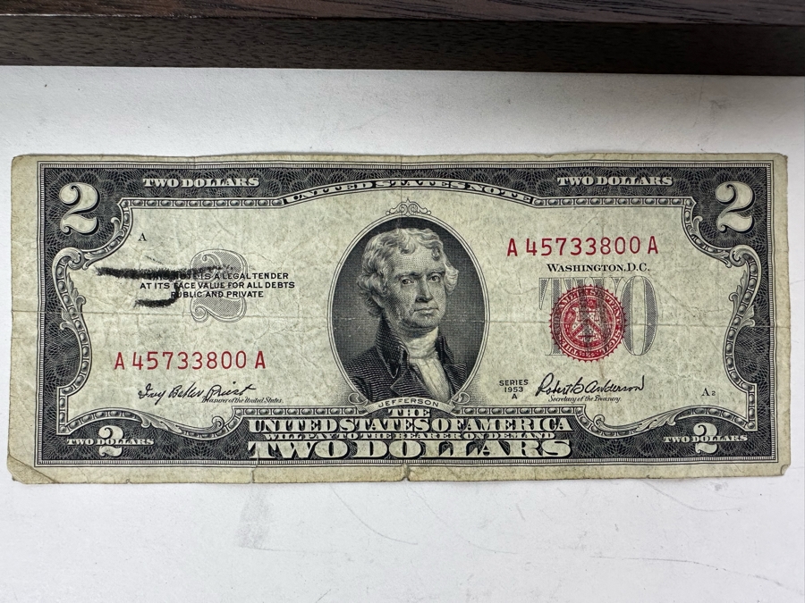 Pair Of Two Dollar Bills 1976 & 1953