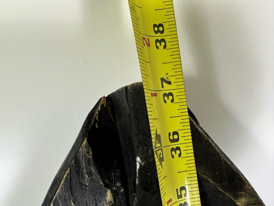 Hand Carved Wooden African Mask With Bead And Metal Work From Ghana 9.5W X 4D X 37H [Photo 13]