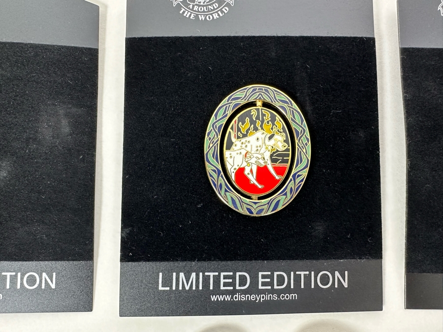 Six Large Limited Edition Disney's One Hundred and One Dalmatians Trading Pins On Cards [Photo 3]