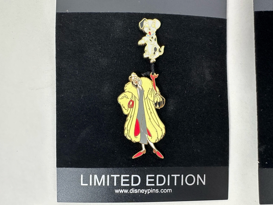 Six Large Limited Edition Disney's One Hundred and One Dalmatians Trading Pins On Cards [Photo 2]