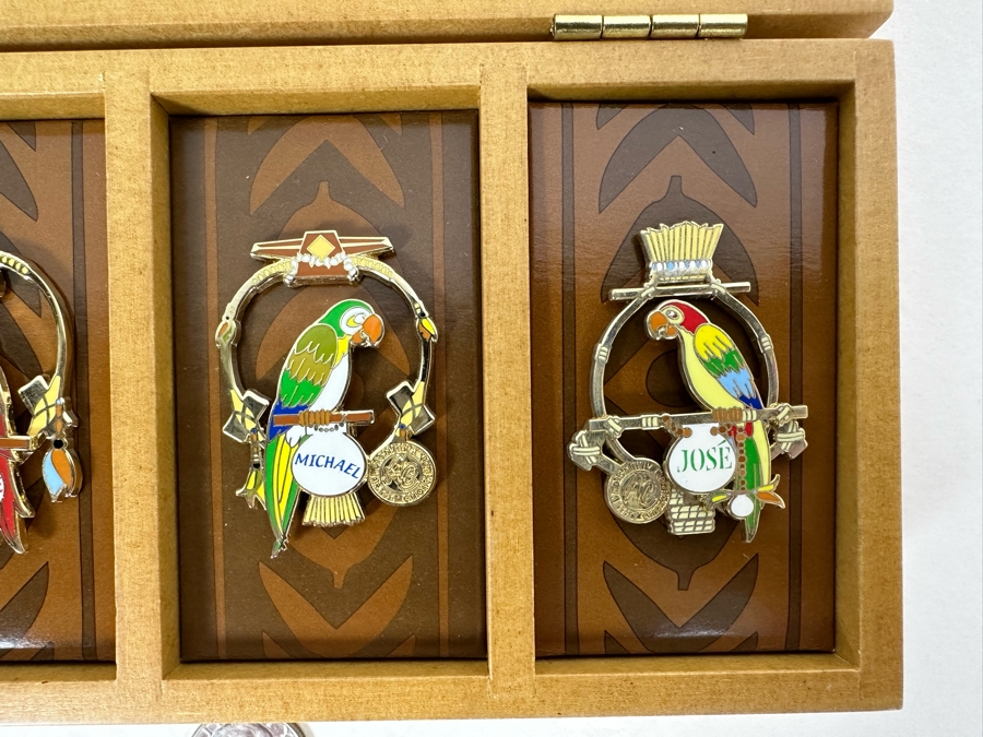 Artist Hand Signed Limited Edition Of 500 Disneyland Resort Walt Disney's Enchanted Tiki Room 45th Anniversary Trading Pins With Original Box Signed By Artist Monty Maldovan [Photo 6]