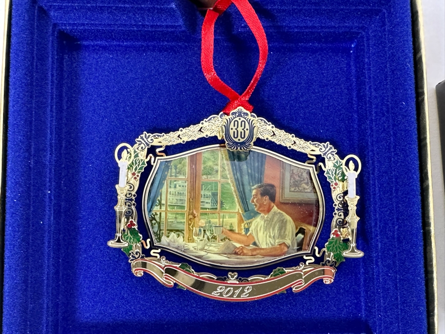 Disney's Club 33 2012 Ornament With Box, And Pair Of Club 33 Disney Trading Pins [Photo 7]
