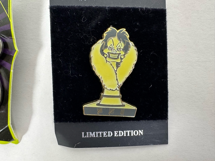 Collection Of Seven Disney Trading Pins With Cards Including Limited Edition Pins [Photo 10]