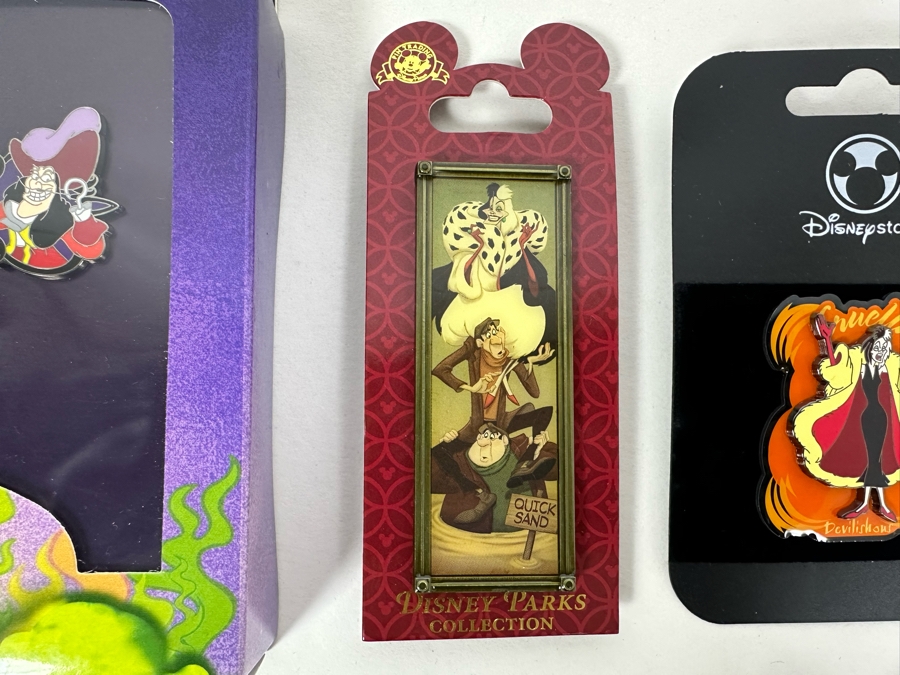 Collection Of Seven Disney Trading Pins With Cards Including Limited Edition Pins [Photo 5]