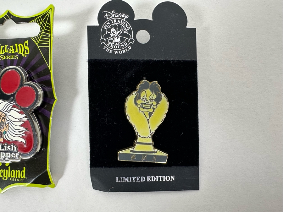 Collection Of Seven Disney Trading Pins With Cards Including Limited Edition Pins [Photo 9]