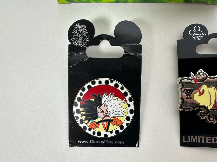 Collection Of Seven Disney Trading Pins With Cards Including Limited Edition Pins [Photo 14]
