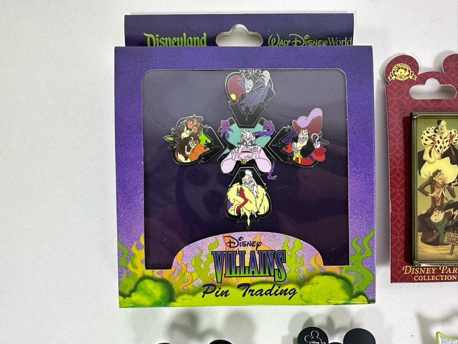 Collection Of Seven Disney Trading Pins With Cards Including Limited Edition Pins [Photo 2]