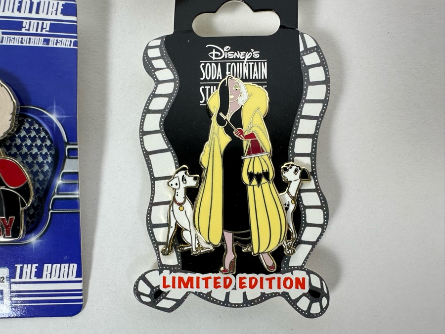 Disney's One Hundred and One Dalmatians Tradings Pins With Cards Including Four Limited Edition Pins Featuring Cruela De Vil [Photo 5]