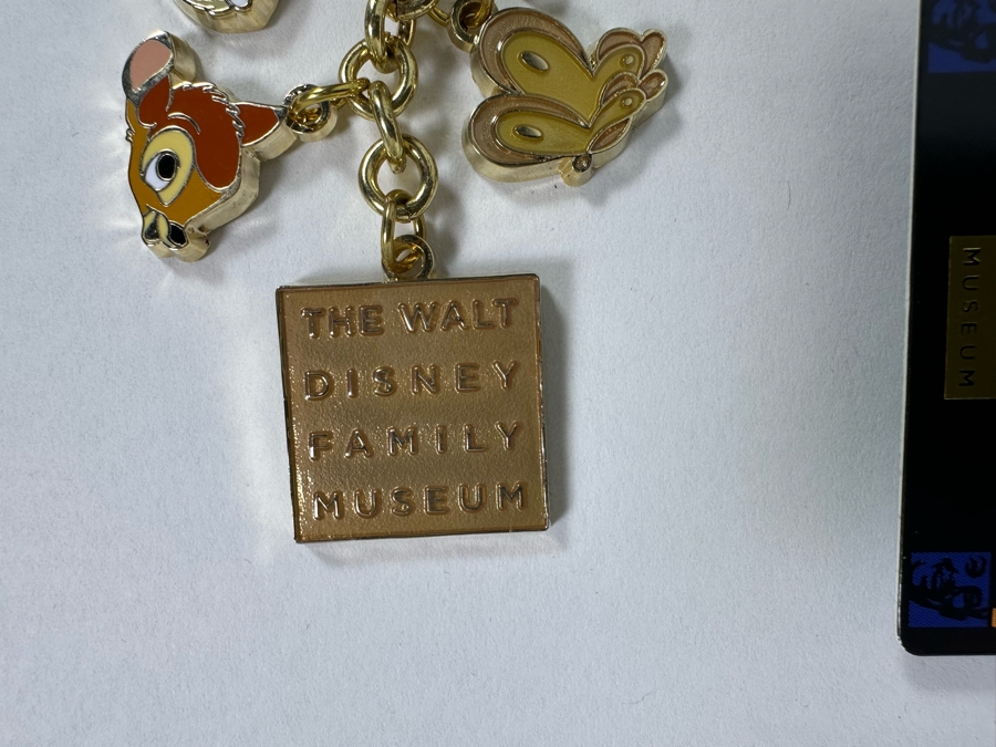 Three The Walt Disney Family Museum Trading Pins On Cards And The Walt Disney Family Museum Bambi Charm Bracelet [Photo 4]