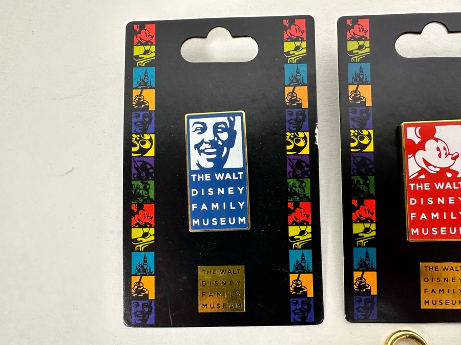 Three The Walt Disney Family Museum Trading Pins On Cards And The Walt Disney Family Museum Bambi Charm Bracelet [Photo 7]