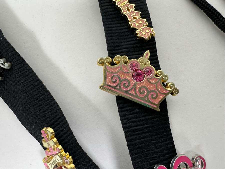 Collection Of Disneyland Lanyards With Disney Trading Pins - See Photos For Pins [Photo 11]