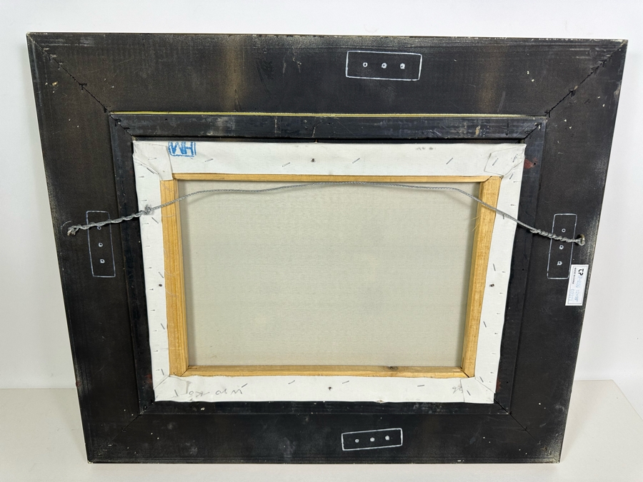 Original Signed Seascape Oil Painting On Canvas 16 X 12 In Gilt Wooden Frame 24 X 21 [Photo 5]