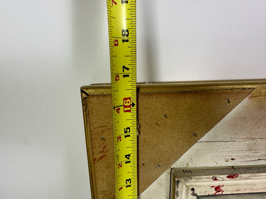 Original Signed Seascape Oil Painting On Canvas 10 X 8 In Gilt Wooden Frame 18 X 16.5 [Photo 10]