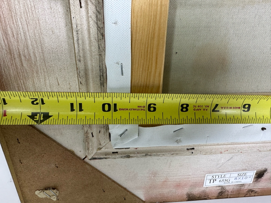 Original Signed Seascape Oil Painting On Canvas 10 X 8 In Gilt Wooden Frame 18 X 16.5 [Photo 7]