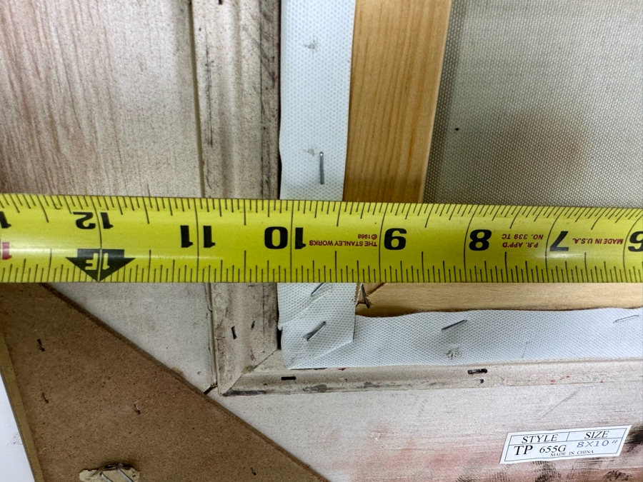 Original Signed Seascape Oil Painting On Canvas 10 X 8 In Gilt Wooden Frame 18 X 16.5 [Photo 6]