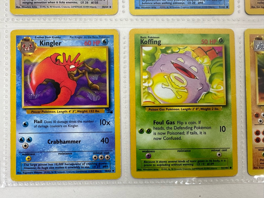Vintage Pokemon Cards - 18 Cards Stored In Protective Sleeves Ready For Grading With 1 Holographic Card [Photo 14]