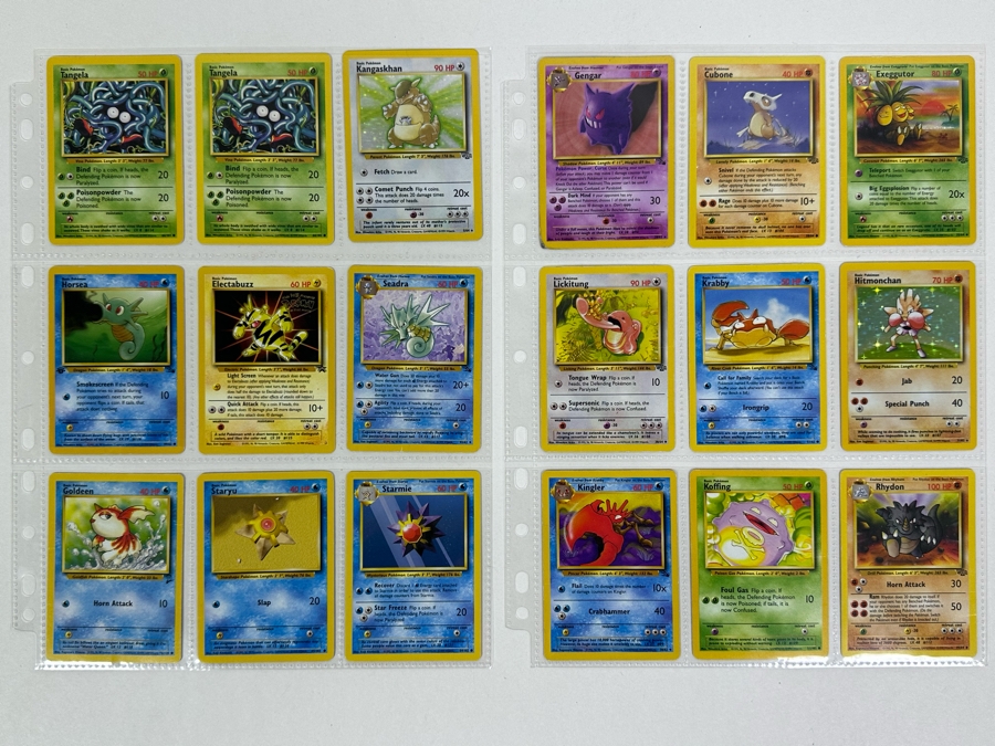 Vintage Pokemon Cards - 18 Cards Stored In Protective Sleeves Ready For Grading With 1 Holographic Card