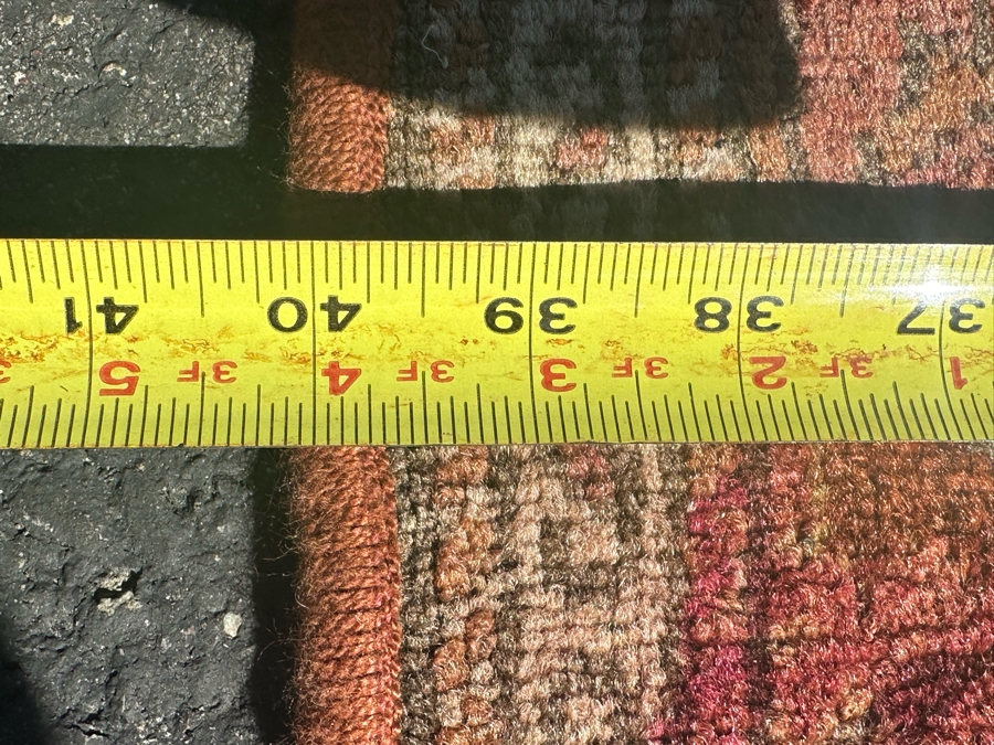 Antique Hand Knotted Wool Persian Area Rug - See Photos For Damage To Edges 67' X 40' [Photo 10]