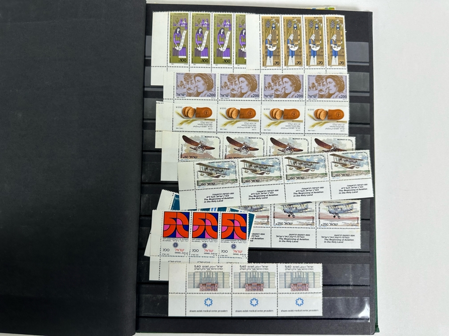 Large Collection Of Israeli Mint Postage Stamps In Binder - See Photos [Photo 3]