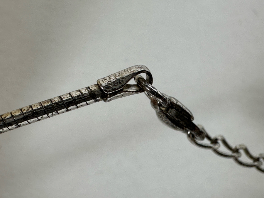 Sterling Silver Spinning Globe Pendant With Sterling Silver 18' Necklace 15.7g [Photo 17]