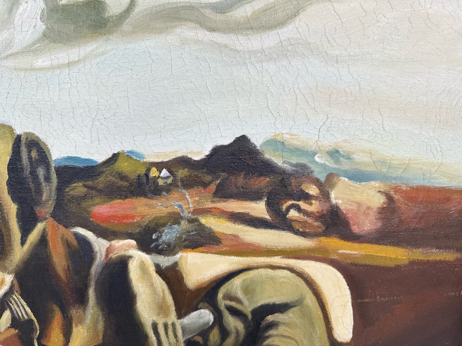 Original Oil Painting On Canvas After Salvador Dali's 'Autumn Cannibalism' 24 X 20 Framed [Photo 8]