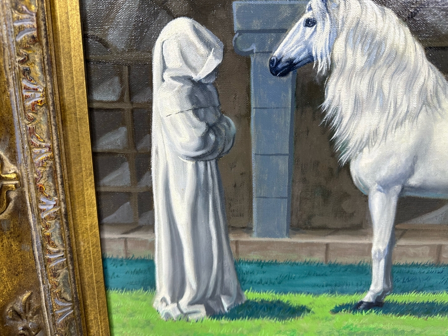 Anthony (Tony) J. Manzo Original Oil Painting On Canvas Signed And Dated 2003 18 X 14 Framed 25 X 21 [Photo 6]