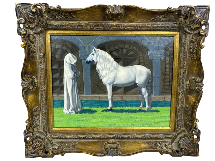 Anthony (Tony) J. Manzo Original Oil Painting On Canvas Signed And Dated 2003 18 X 14 Framed 25 X 21 [Photo 1]