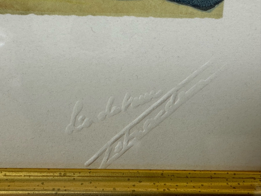 After Salvador Dali Based On 'The Borders Of Phoegton' Divine Comedy - Inferno 15 Woodcut Engraving Print By Raymond Jacquet 9.5 X 13 Framed 22 X 25 [Photo 8]