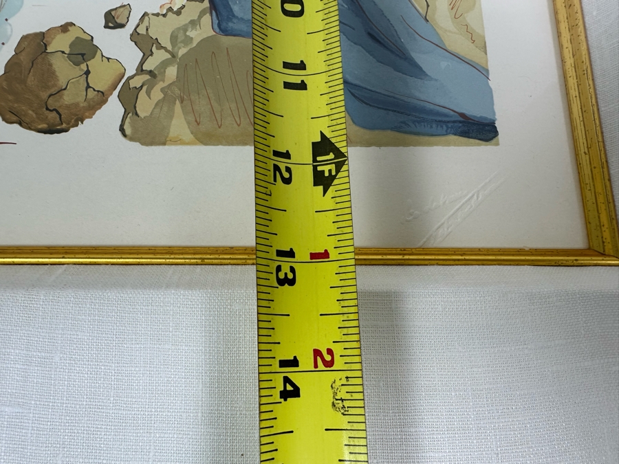 After Salvador Dali Based On 'The Borders Of Phoegton' Divine Comedy - Inferno 15 Woodcut Engraving Print By Raymond Jacquet 9.5 X 13 Framed 22 X 25 [Photo 14]