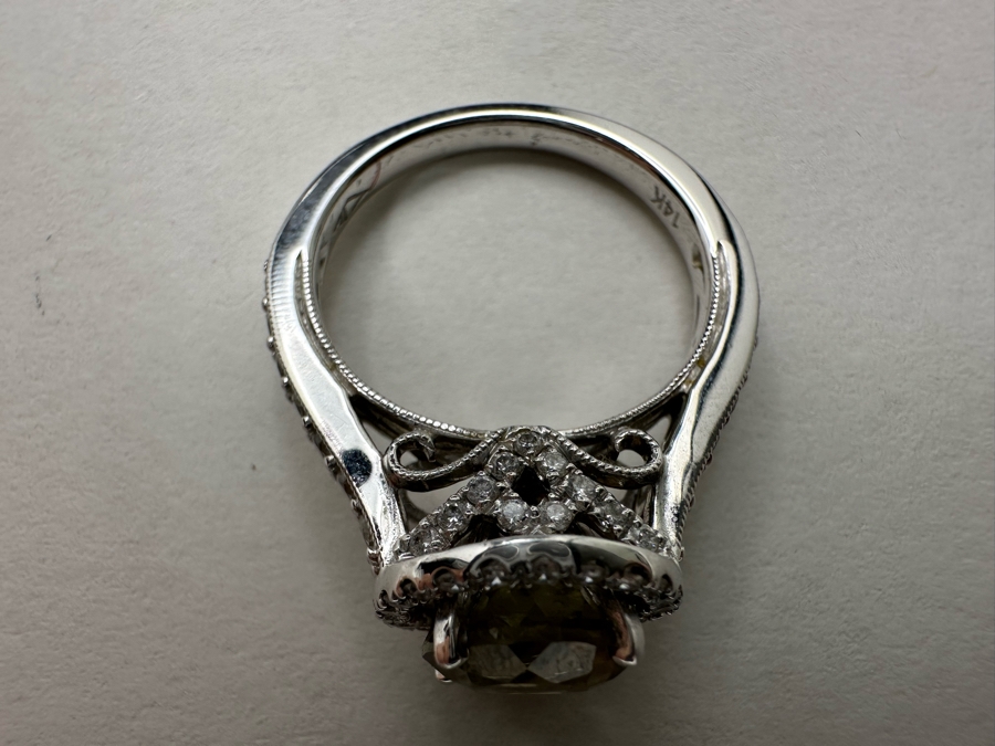 14K Gold Zultanite Ring Set With 60 Round Brilliant Diamonds Est. .75cttw Set With 2.32ct Diaspore (Zultanite) Size 7 5.4g Estimated Fair Market Value $2,000 Retail Value $6,000 [Photo 18]