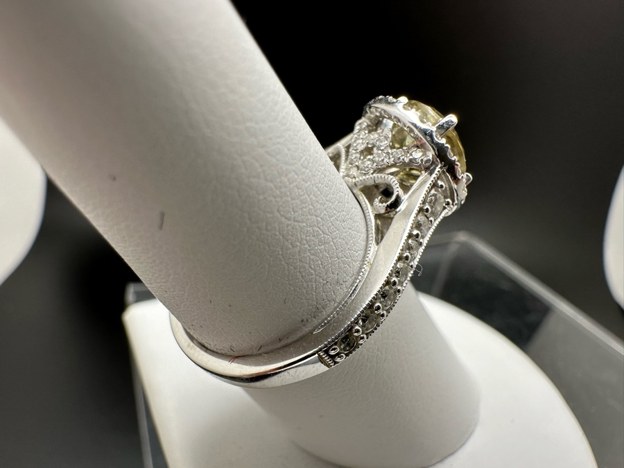 14K Gold Zultanite Ring Set With 60 Round Brilliant Diamonds Est. .75cttw Set With 2.32ct Diaspore (Zultanite) Size 7 5.4g Estimated Fair Market Value $2,000 Retail Value $6,000 [Photo 11]