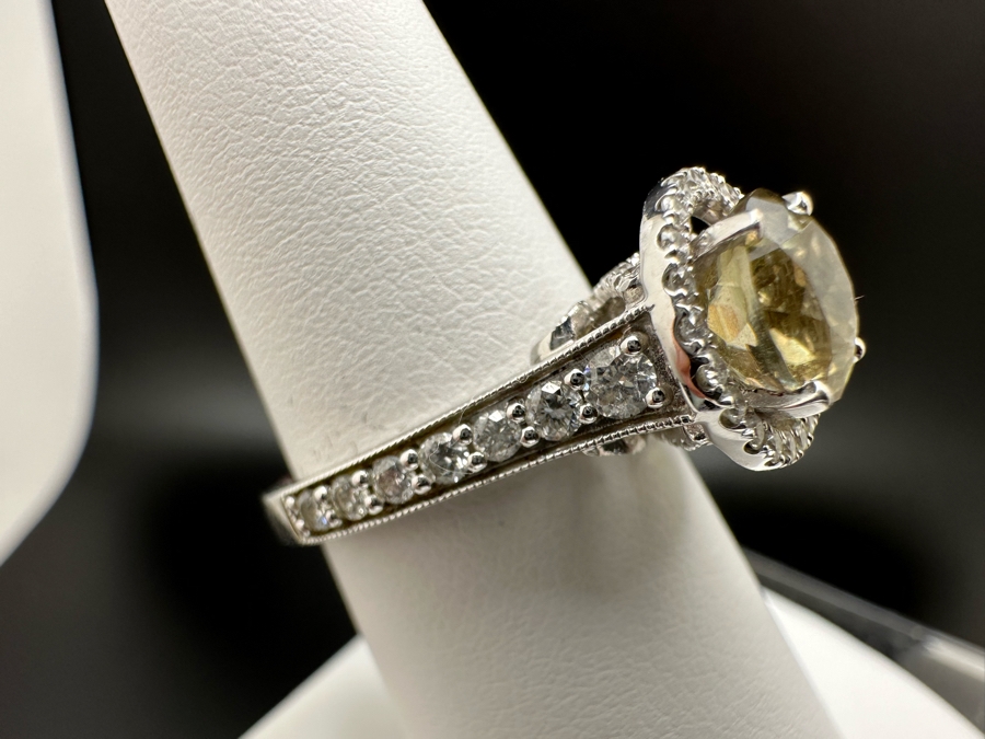 14K Gold Zultanite Ring Set With 60 Round Brilliant Diamonds Est. .75cttw Set With 2.32ct Diaspore (Zultanite) Size 7 5.4g Estimated Fair Market Value $2,000 Retail Value $6,000 [Photo 9]