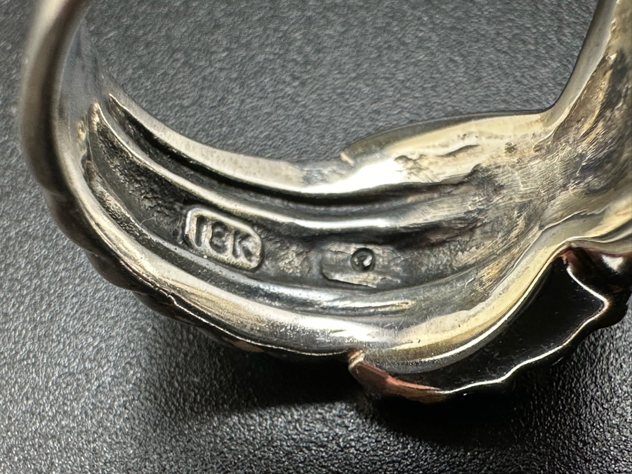 Sterling Silver & 18K Gold David Yurman Ring Size 6 7.3g [Photo 7]