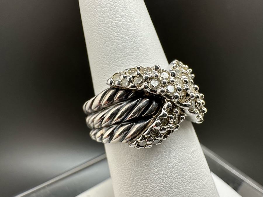 Sterling Silver & 18K Gold David Yurman Ring Size 6 7.3g [Photo 2]