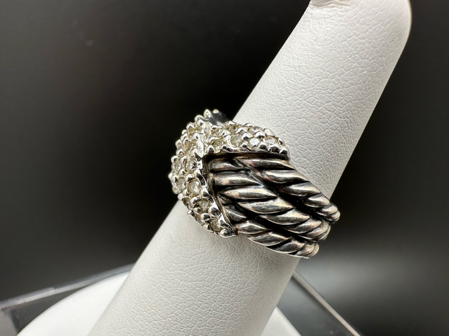 Sterling Silver & 18K Gold David Yurman Ring Size 6 7.3g [Photo 3]