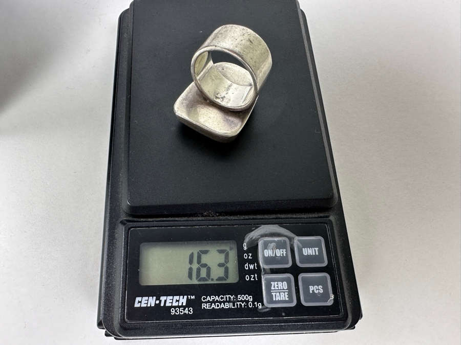 Sterling Silver Modernist Ring Size 7 16.3g [Photo 10]