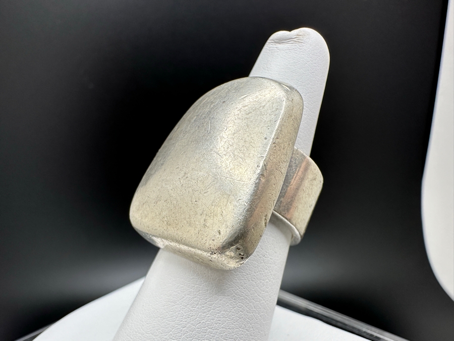 Sterling Silver Modernist Ring Size 7 16.3g [Photo 5]