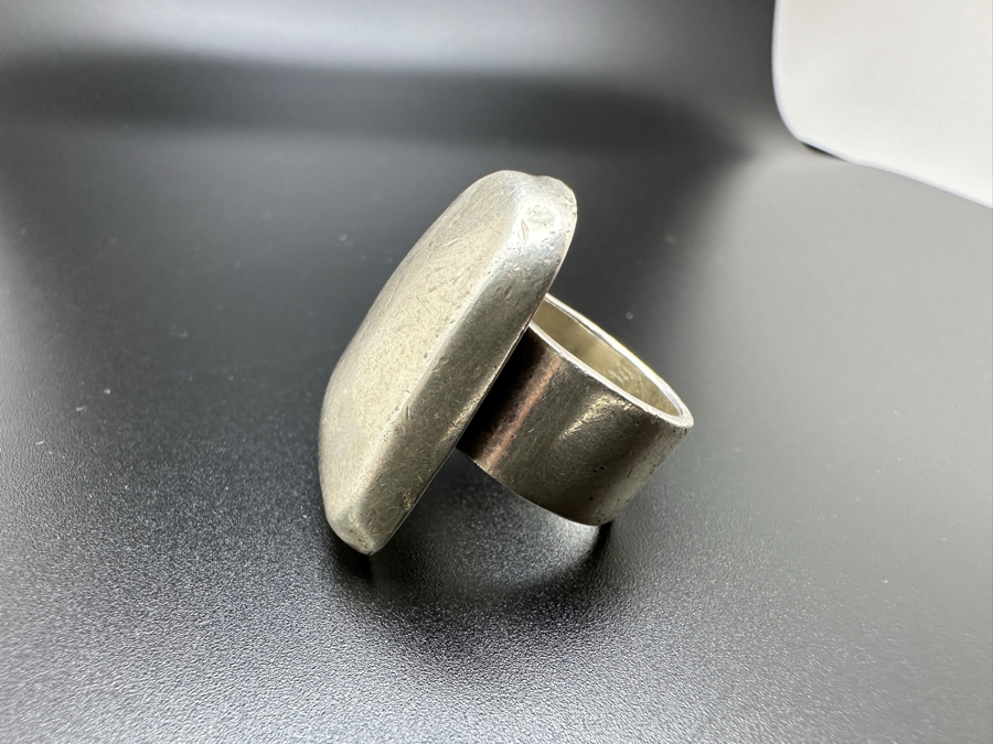 Sterling Silver Modernist Ring Size 7 16.3g [Photo 6]