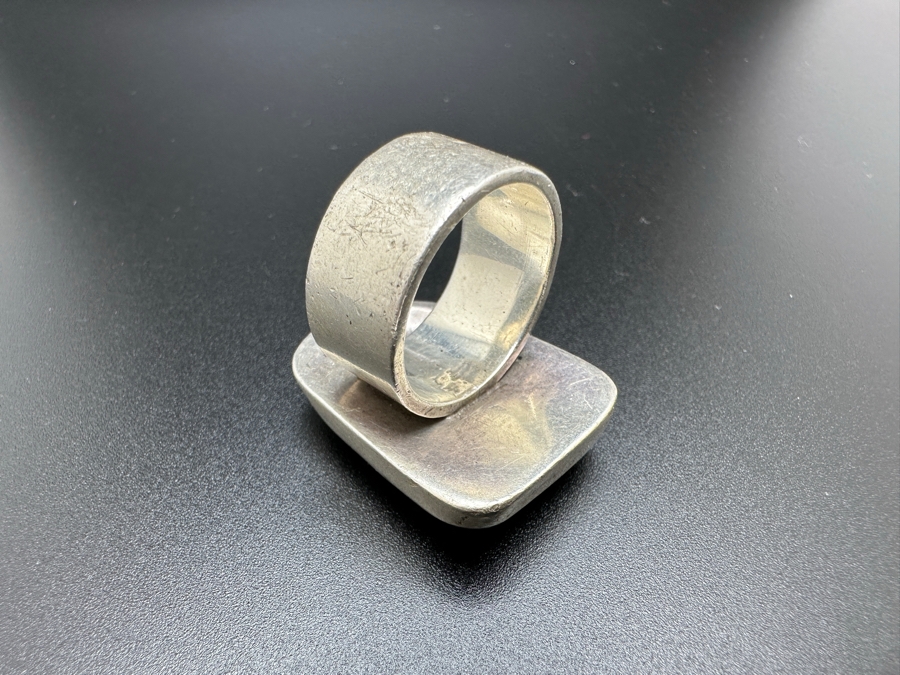 Sterling Silver Modernist Ring Size 7 16.3g [Photo 9]