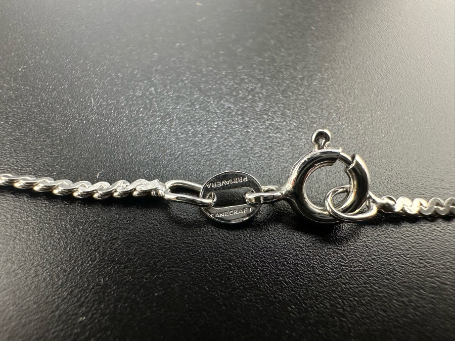 Sterling Silver Pendant With 17' Sterling Silver Necklace 13.8g [Photo 8]