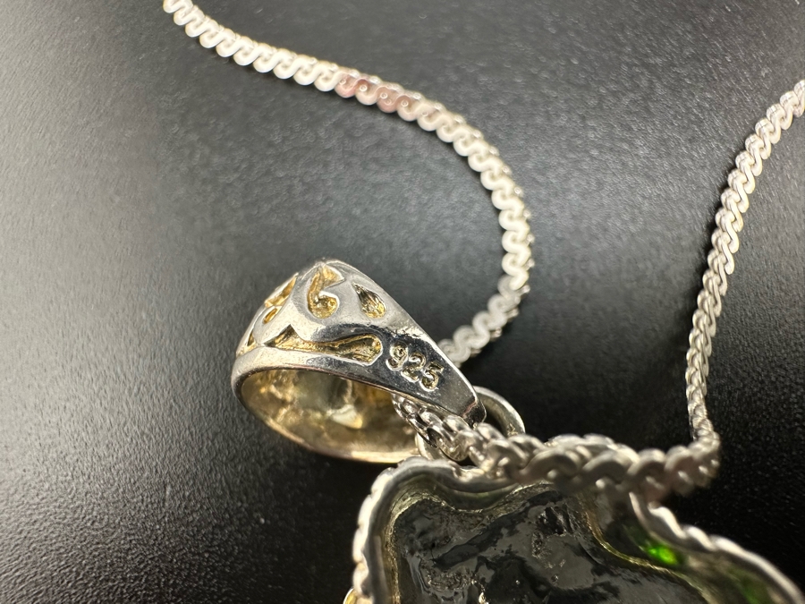 Sterling Silver Pendant With 17' Sterling Silver Necklace 13.8g [Photo 7]