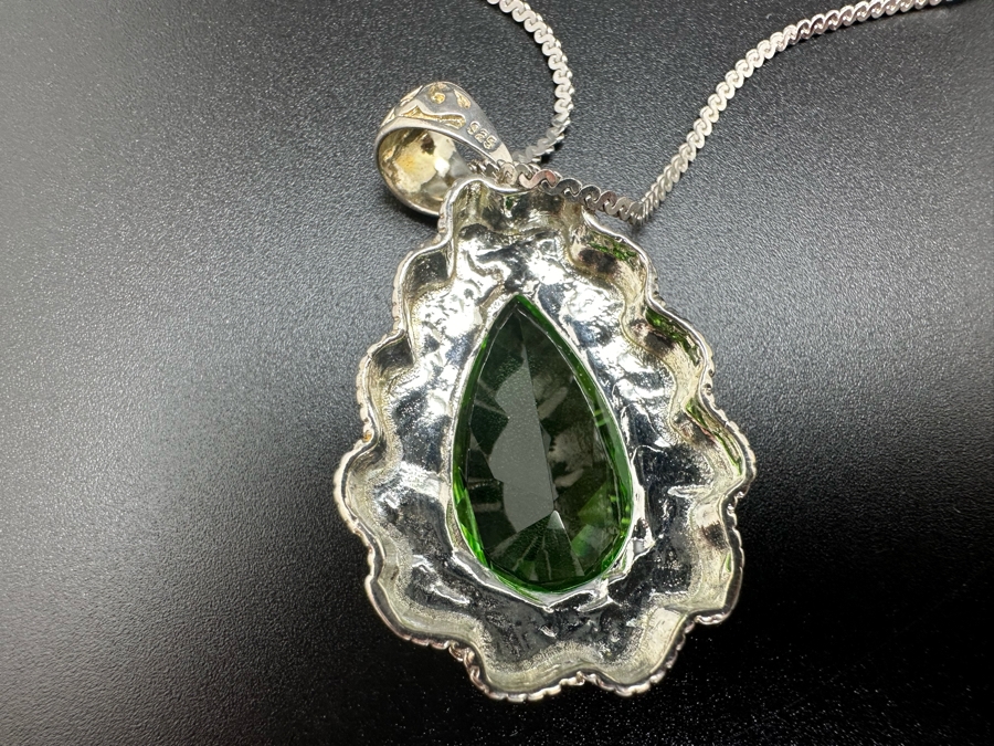 Sterling Silver Pendant With 17' Sterling Silver Necklace 13.8g [Photo 5]