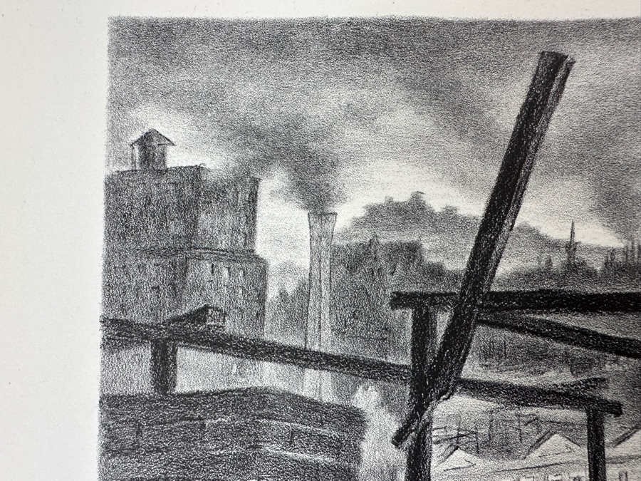 Lawrence Beall Smith (1909-1995, American) Hand Signed Limited Edition 1938 Lithograph Titled 'Pent House' Edition Of 75 11.5 X 10 [Photo 10]